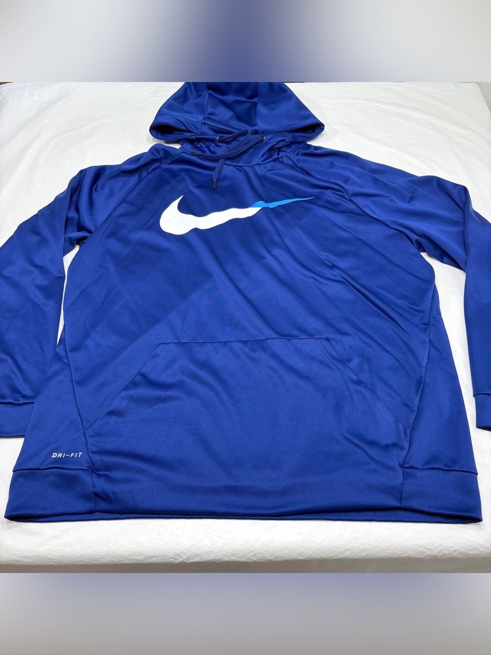 Nike Dri Fit Blue Pullover Hoodie Sweatshirt Men’s XXL